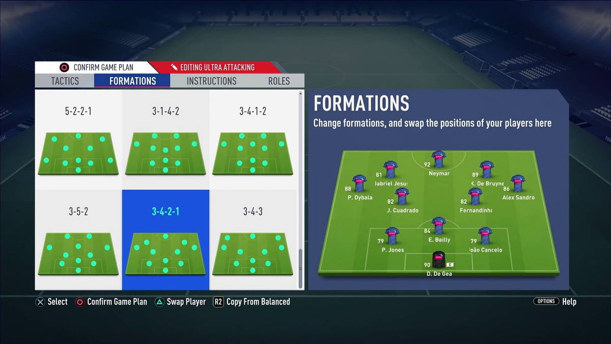 So sehen die Formationen in FIFA 19 aus