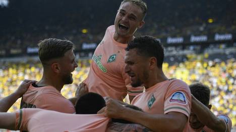 Werder-Profis feiern Siege auch mit ihren Kindern