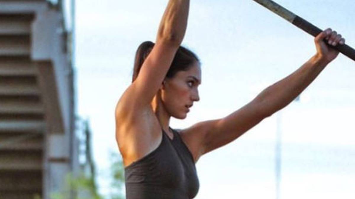 Mit Allison Stokke hat sich der US-Amerikaner eine Stabhochspringerin geschnappt