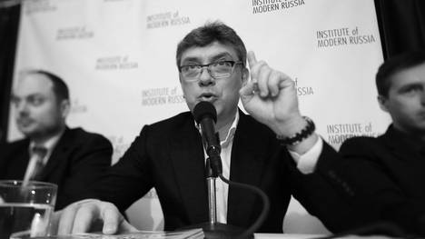 Boris Nemzow im Januar 2014 bei einer Veranstaltung über Olympia in Sotschi