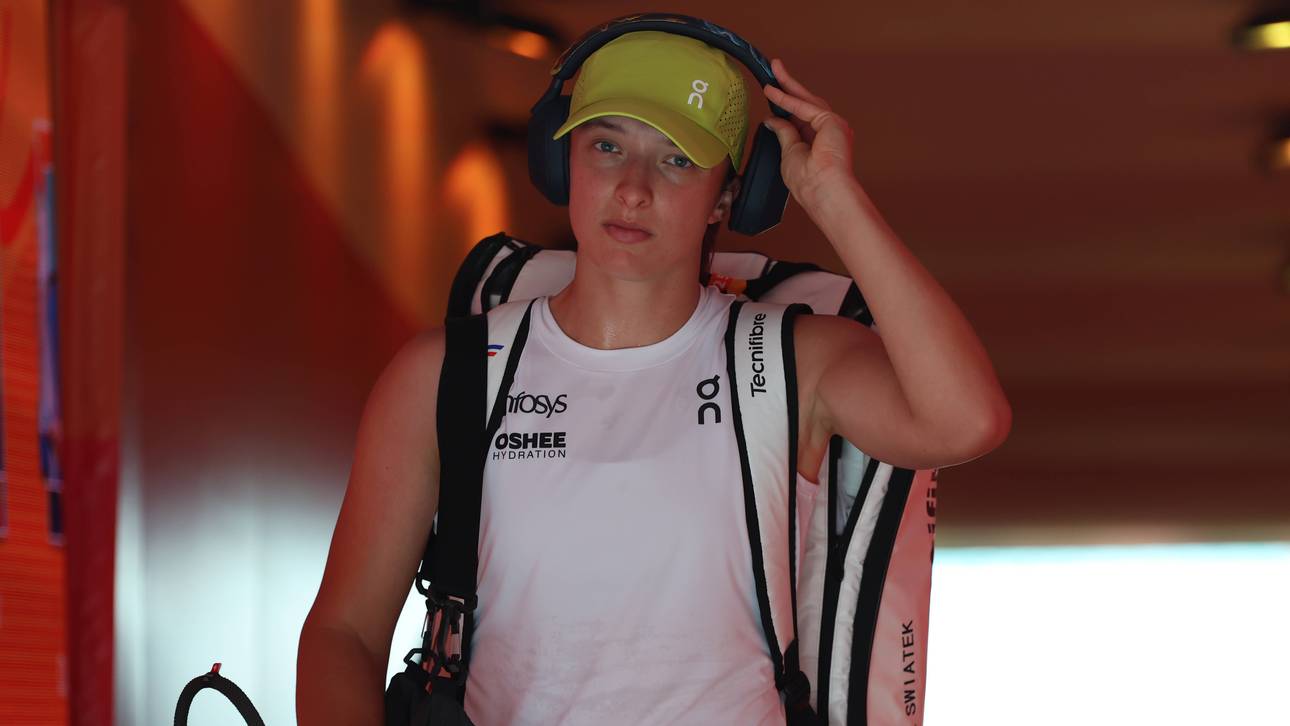 Tennis-Star im Training bedroht