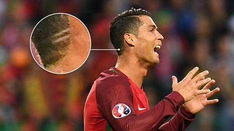 Mit dieser Frisur lief Cristiano Ronaldo gegen Island auf