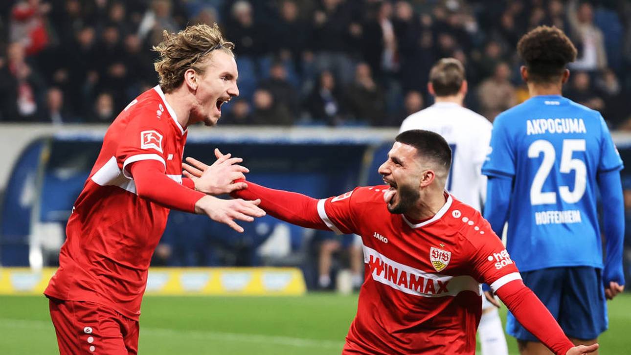 Nick Woltemade (l.) und Deniz Undav feiern ein Tor