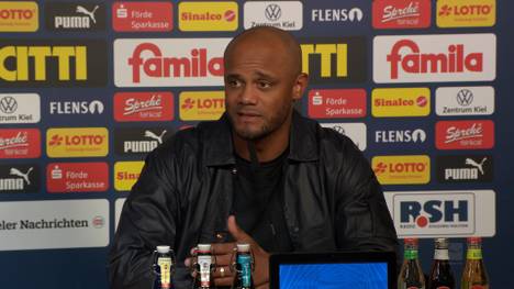 Im Mittelfeld hat Bayerns Trainer Vincent Kompany ein Luxusproblem. Der Coach spricht über die Wichtigkeit von Joshua Kimmich, Joao Palhinha - und Leon Goretzka, der gegen Kiel nicht im Kader stand.