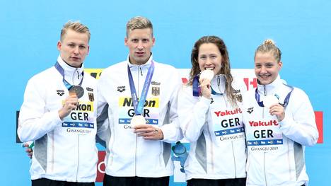 Schwimm-WM: Deutsche Freiwasser-Staffel holt Gold ohne Wellbrock