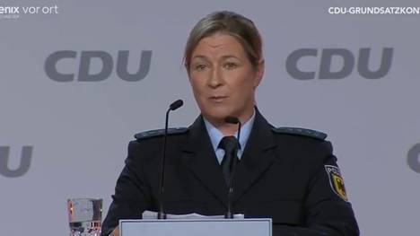 Claudia Pechstein hielt eine Rede auf dem Grundsatzkonvent der CDU