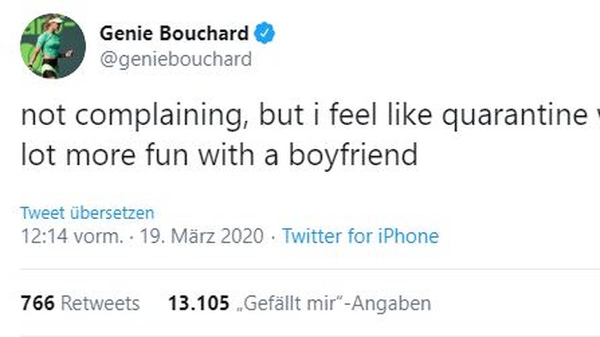Eugenie Bouchard befindet sich offenbar in Quarantäne