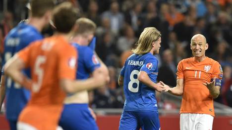 Arjen Robben für die Niederlande gegen Island