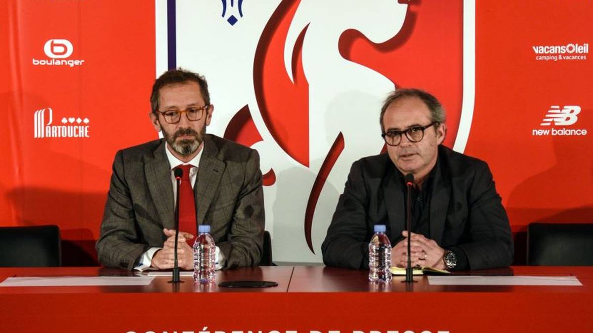 Luis Campos (r., mit Generaldirektor Marc Ingla) ist erfolgreicher Sportchef beim OSC Lille