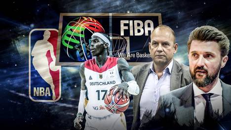Marko Pesic und Marco Baldi (v.r.) über FIBA, NBA und BBL