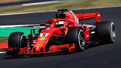 Silverstone Formel1 GP 2018: Sebastian Vettel fuhr im zweiten freien Training die Bestzeit