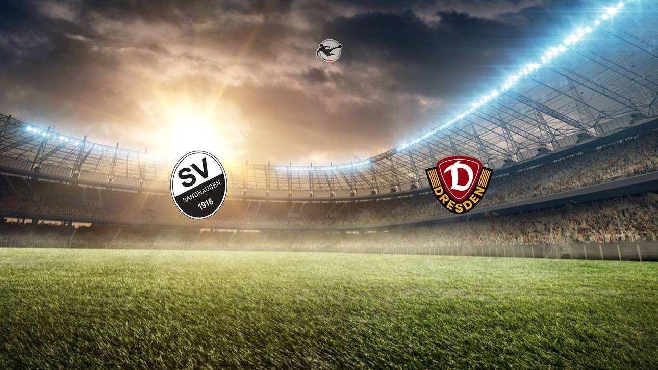 SV Sandhausen im Duell mit Dynamo Dresden