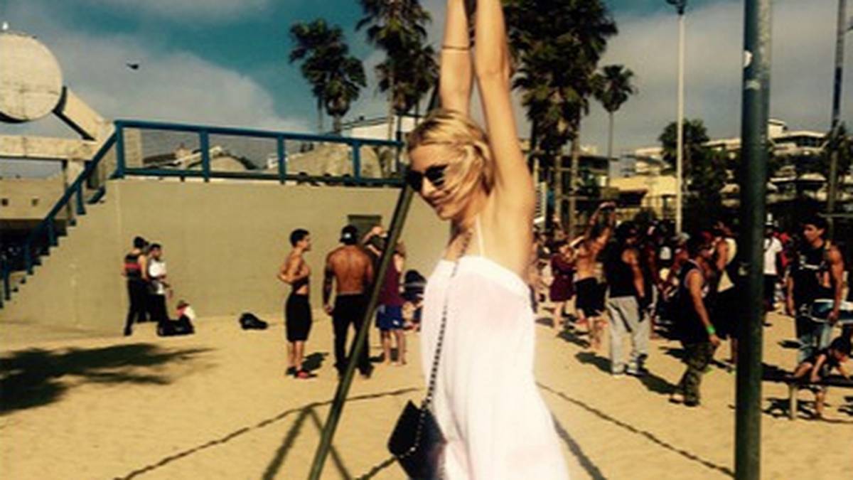 Die 27-Jährige ist allerdings auch selbst sportlich unterwegs...