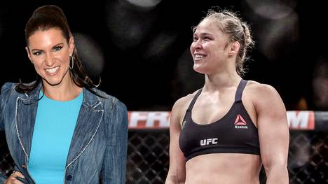 Stephanie McMahon (l.) würde Ronda Rousey gerne im Wrestling-Ring sehen