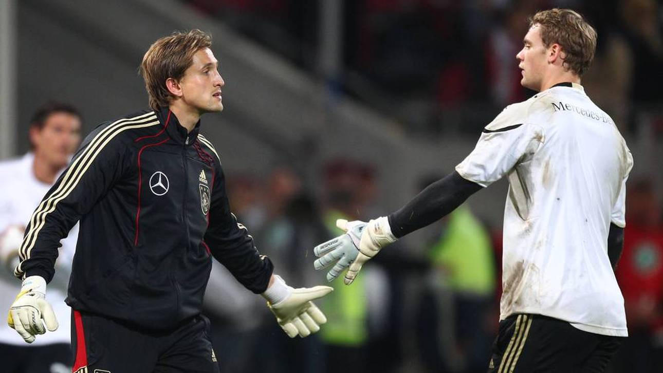 René Adler und Manuel Neuer trugen gemeinsam das DFB-Trikot