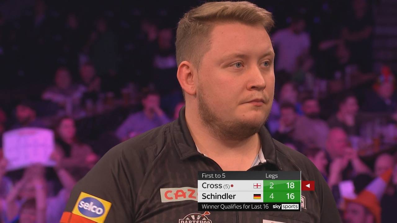 Grand Slam of Darts: Rob Cross schlägt Martin Schindler 5:4