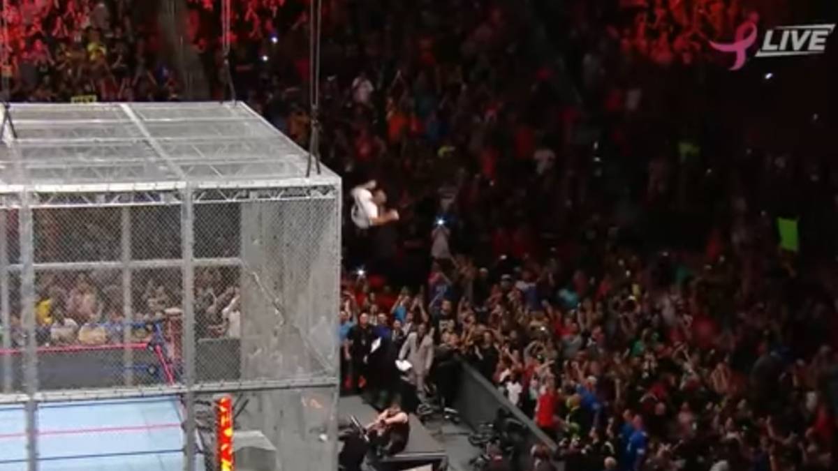 Shane McMahon sprang vom Käfigdach herunter