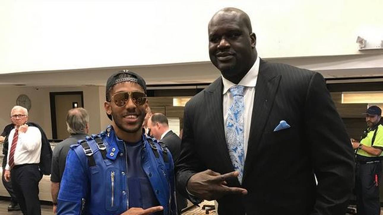 Pierre-Emerick Aubameyang und Shaquille O'Neal