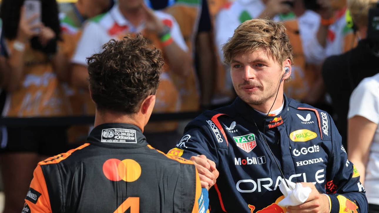 Max Verstappen (r.) zoffte sich mit Lando Norris