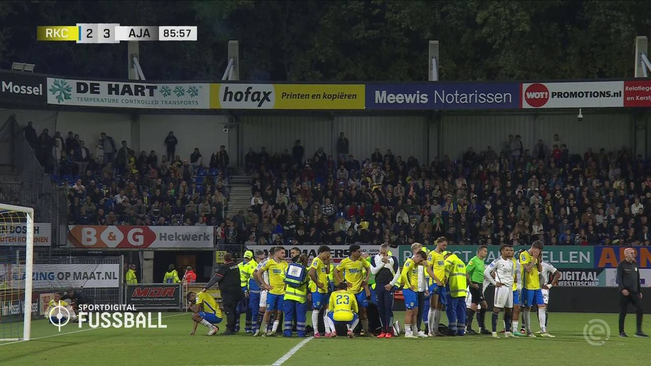 Highlights: Torhüter bewusstlos! Spielabbruch bei Ajax Amsterdam gegen Waalwijk