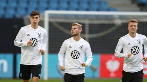 Für das Spiel in Estland plant Joachim Löw mit Timo Werner und Marco Reus.