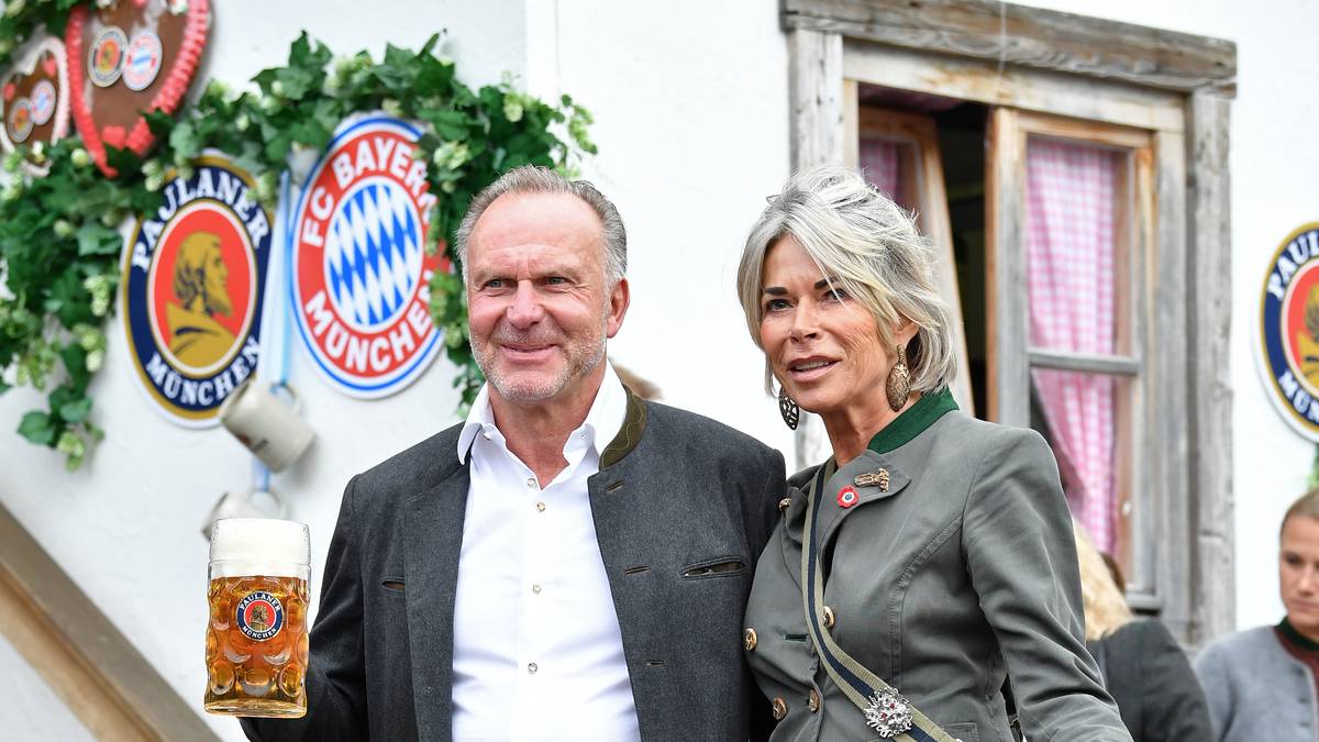 ...und Bayern-Boss Karl-Heinz Rummenigge mit seiner Ehefrau Martina