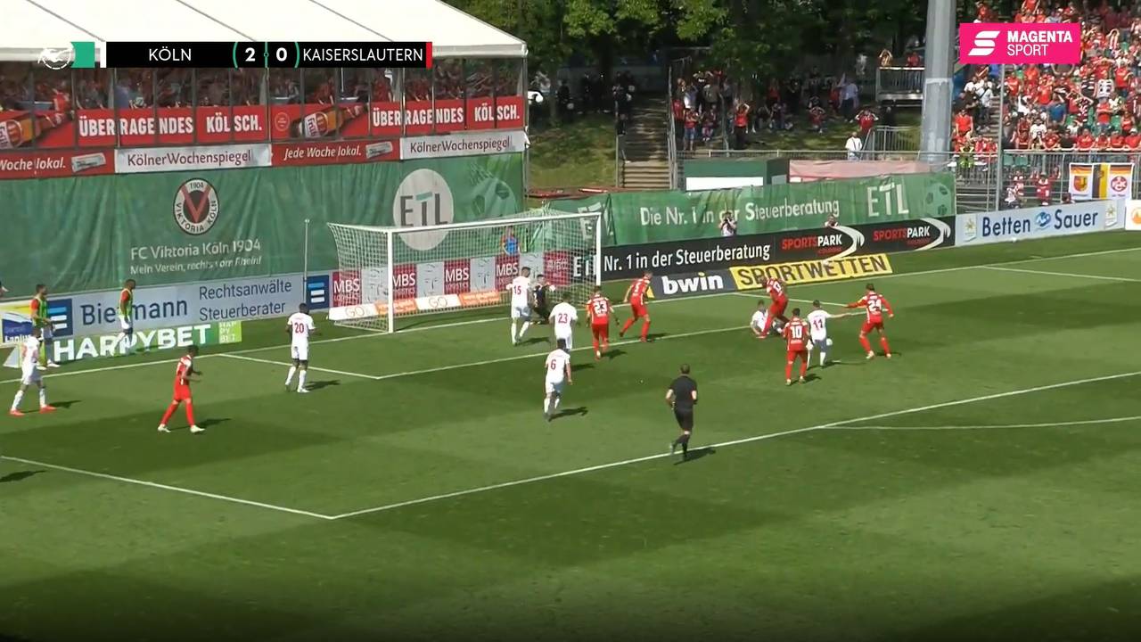 FC Viktoria Köln - 1. FC Kaiserslautern (2:0): Tore und Highlights | 3. Liga