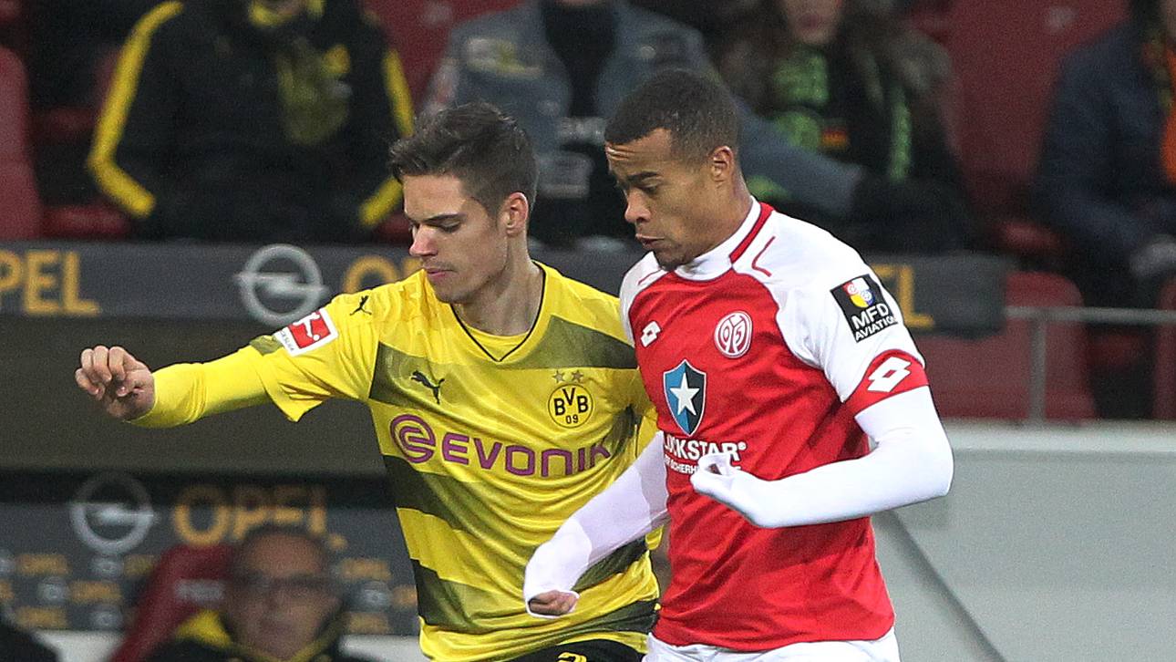 Julian Weigl (l.) brachte in Mainz von 62 Pässen nur einen einzigen nicht zum Mitspieler