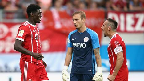 Im Freundschaftsspiel gegen die Kickers Offenbach vor Saisonbeginn konnte Kwasi Wriedt bereits mit Franck Ribery jubeln 