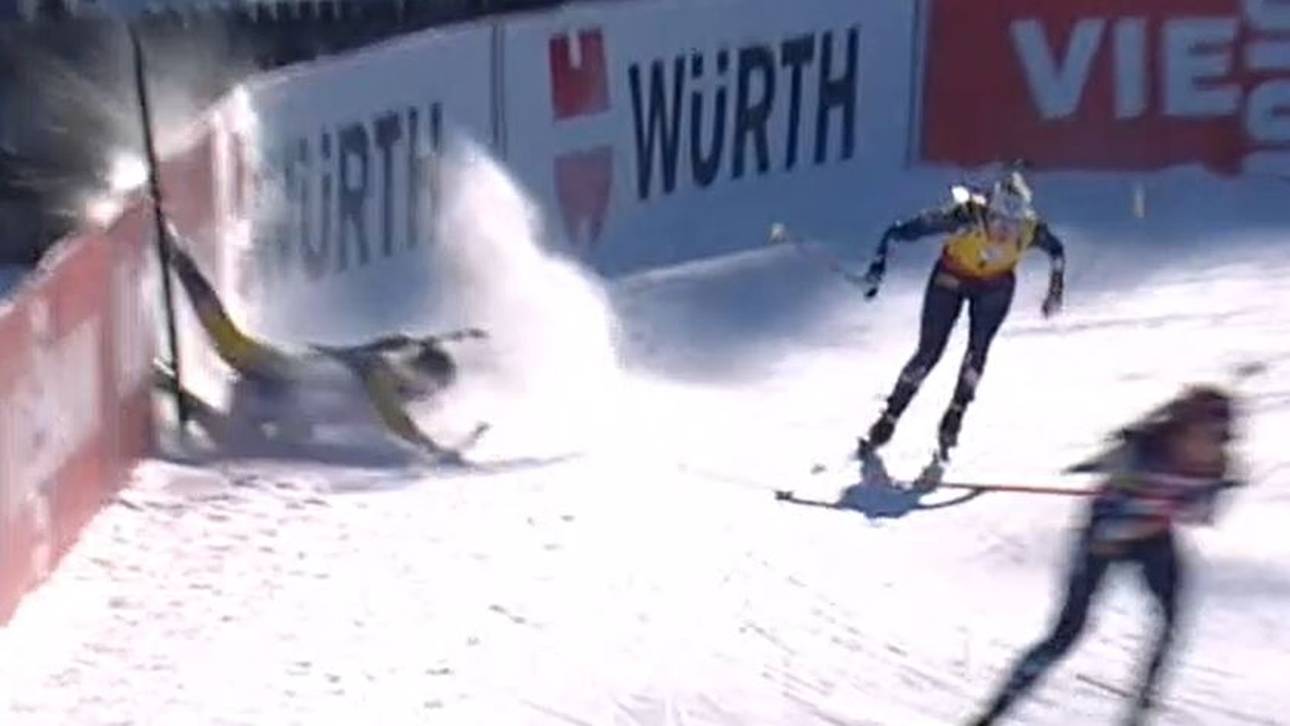 Böses Missgeschick beim Biathlon