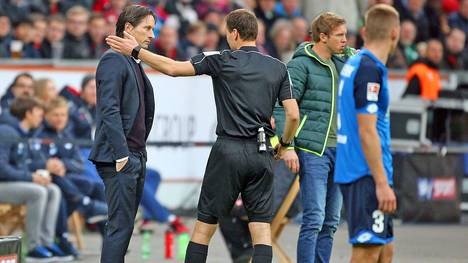 Roger Schmidt gegen TSG Hoffenheim mit Schiri