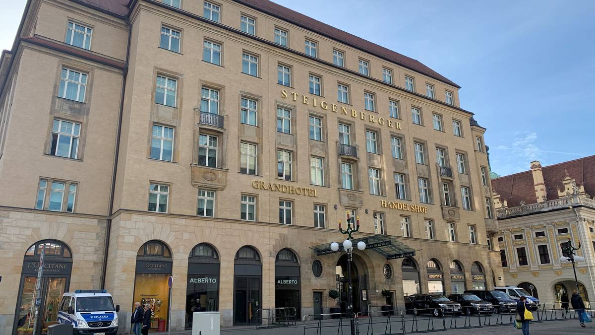 Im Steigenberger Grandhotel Handelshof in der Leipziger Innenstadt residiert die ukrainische Nationalmannschaft