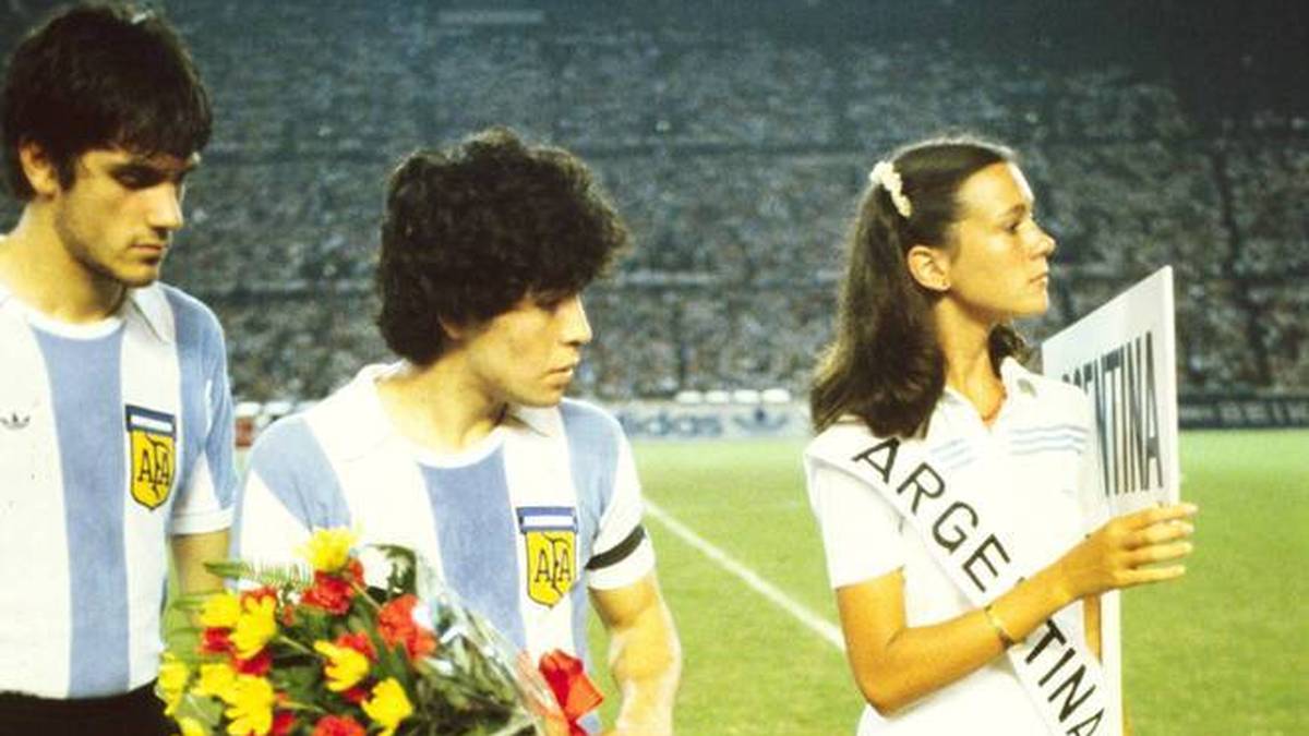 Diego Maradona bei einem U20-Länderspiel 1979