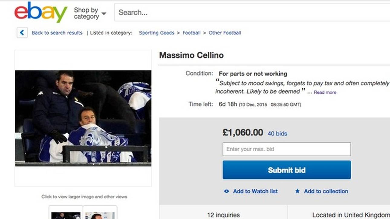 Fans stellen Klubbesitzer auf eBay