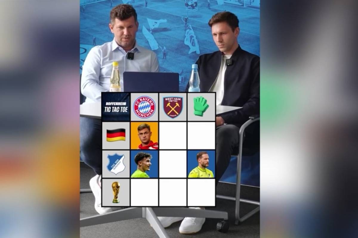 Die TSG Hoffenheim hat ihren Neuzugang Vladimir Coufal auf sehr kreative Art und Weise verkündet. Die sportlich Verantwortlichen, Andreas Schicker und Paul Pajduch, treten im Tic Tac Toe gegeneinander an.