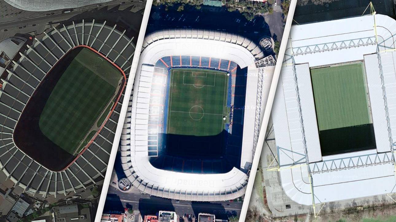 Fußballtempel von oben