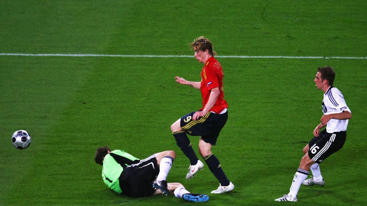 Gegen Fernando Torres hatten bei der EM 2008 Jens Lehmann und Philipp Lahm das Nachsehen