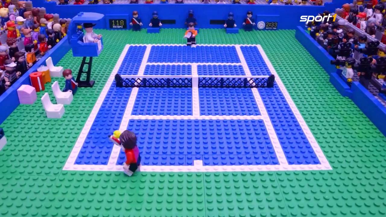 Tennis: Die US-Open haben ein Match von Roger Federer in Lego-Form nachgespielt