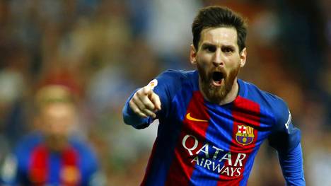 Lionel Messi feiert einen Treffer 