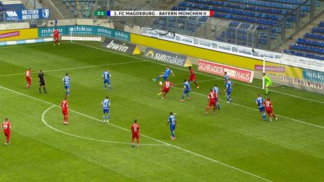 Der FC Bayern München II steht nach einem Remis gegen Magdeburg weiter an der Tabellenspitze. Die beiden Tore zum Ausgleich gelingt der Hoeneß-Elf erst in den letzten Minuten.