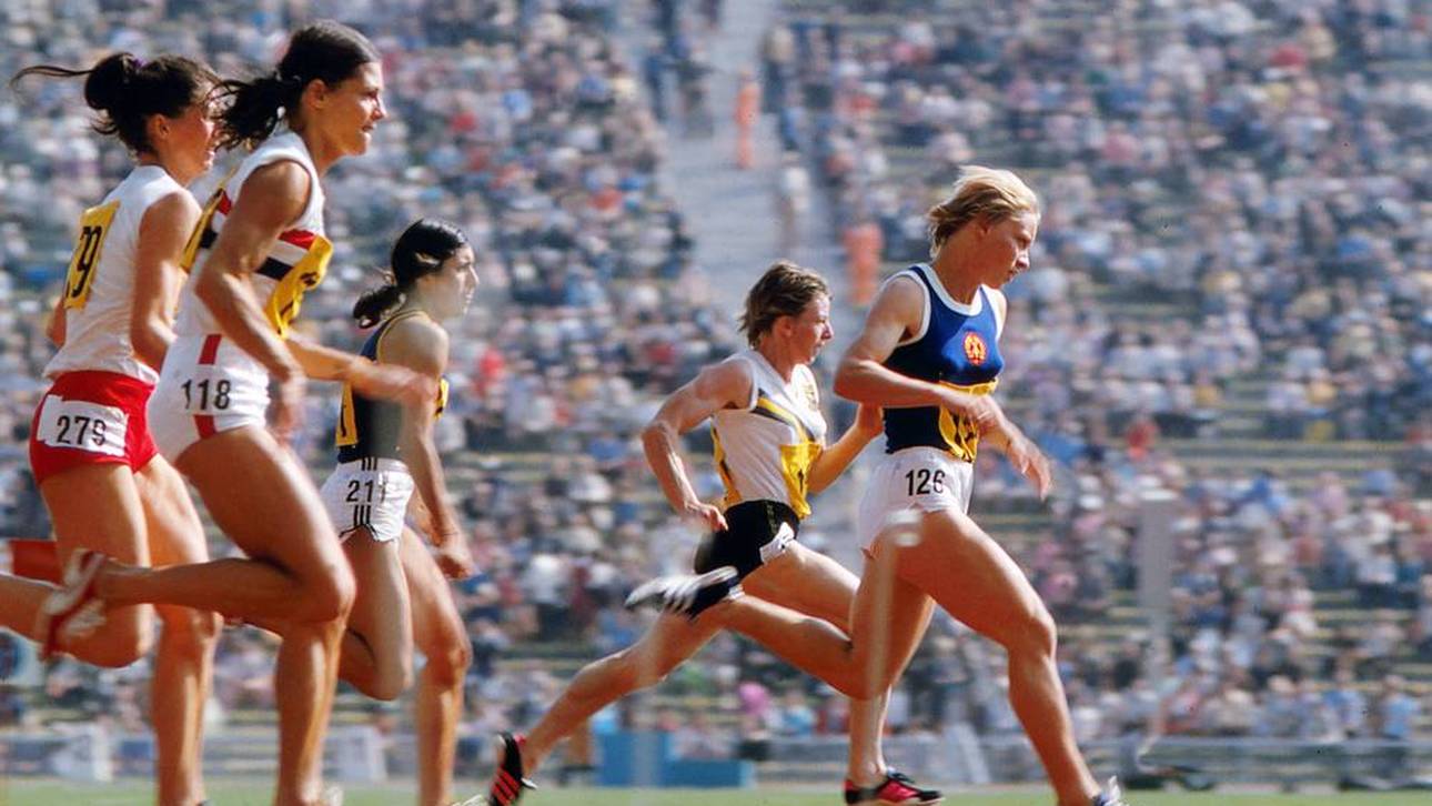 Annelie Ehrhardt rennt bei Olympia 1972 zum Sieg