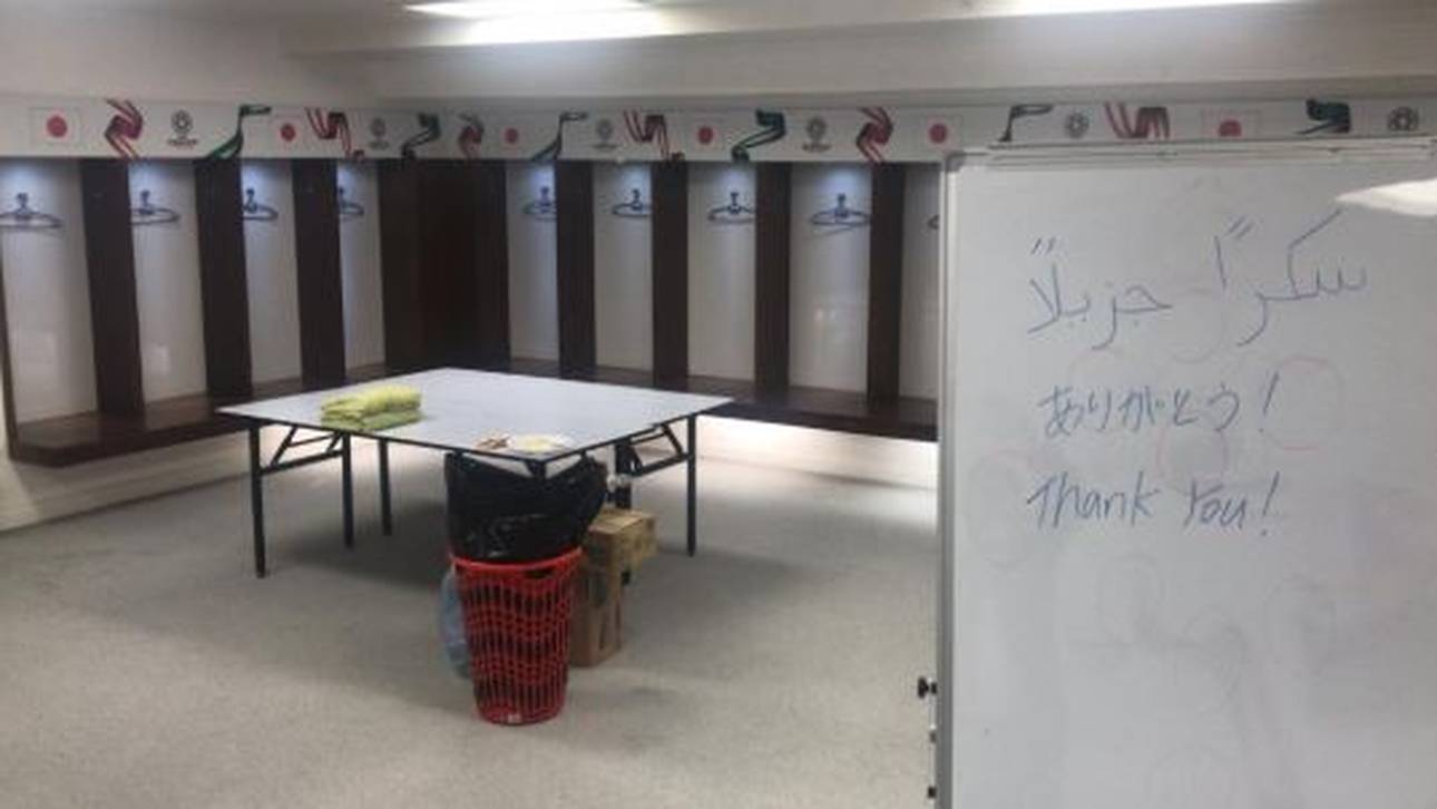 Japan hinterlässt saubere Kabine