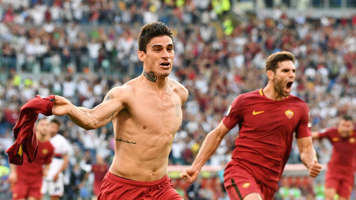 Der Argentinier Diego Perotti schießt die Roma in letzter Minute zum 3:2-Sieg