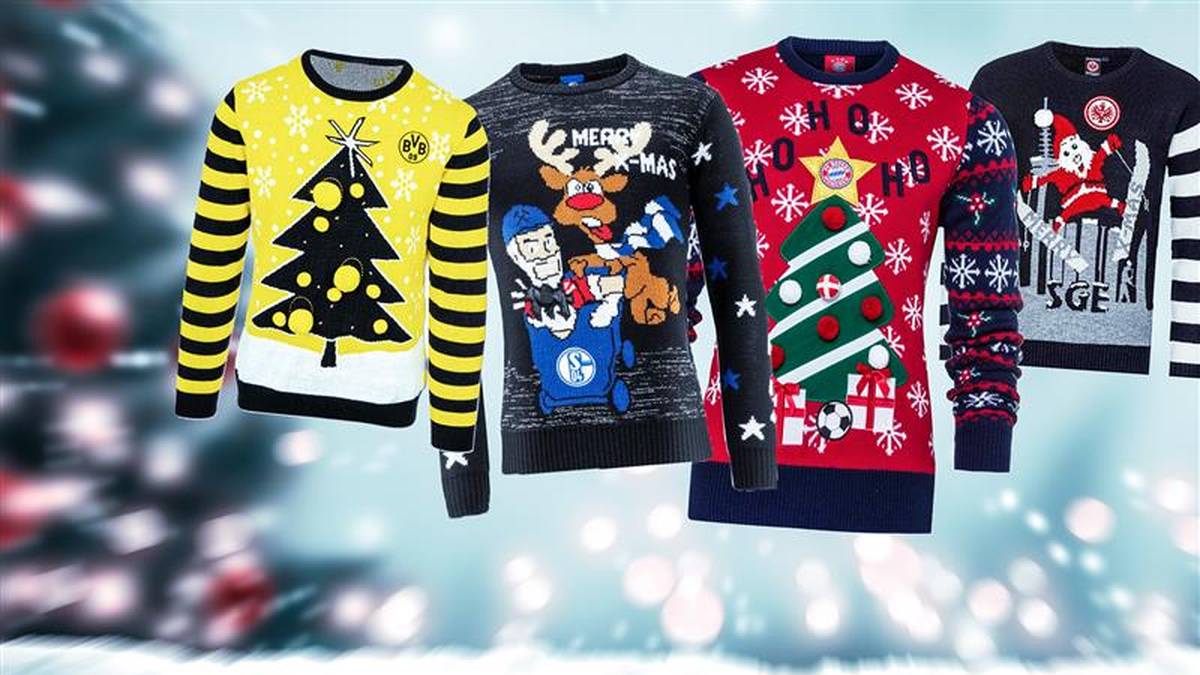 Ugly Sweater liegen voll im Trend. Auch die Bundesliga-Klubs bieten ihren Fans verschiedene Modelle. SPORT1 zeigt die schrägsten Weihnachtspullis der ersten Liga