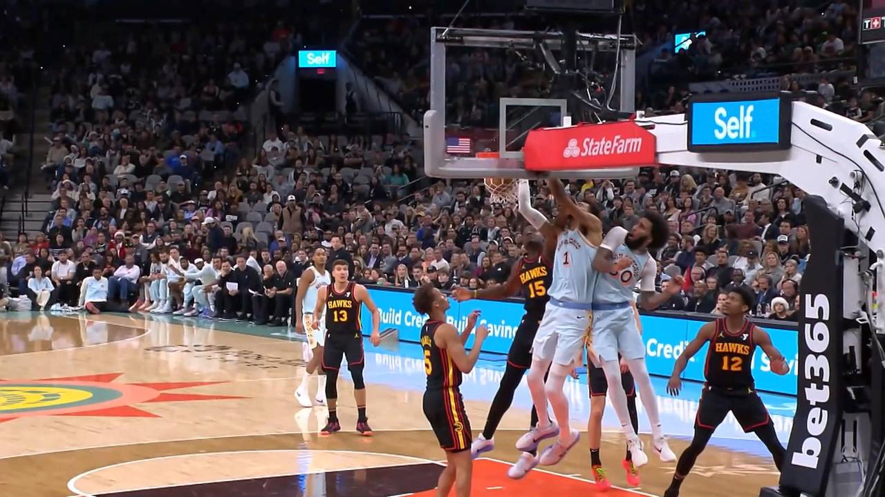 Eigene Vorlage wird zum Dunk: Wembanyama glänzt mit 42 Punkten gegen die Hawks