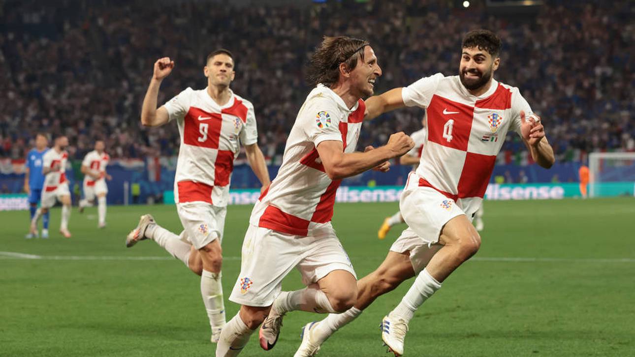 Luka Modric schoss Kroatien im EM-Spiel gegen Italien in Führung