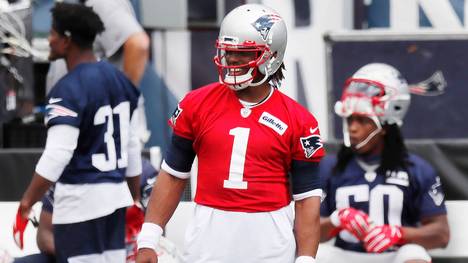 Cam Newton (M.) ist Tom Bradys Nachfolger als Quarterback der New England Patriots