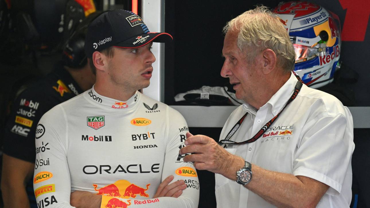 Max Verstappen (l.) und Helmut Marko