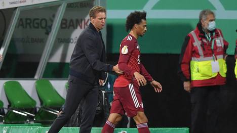 Leroy Sané ist aktuell Dauerthema beim FC Bayern. Julian Nagelsmann mahnt zur Geduld beim Flügelflitzer.