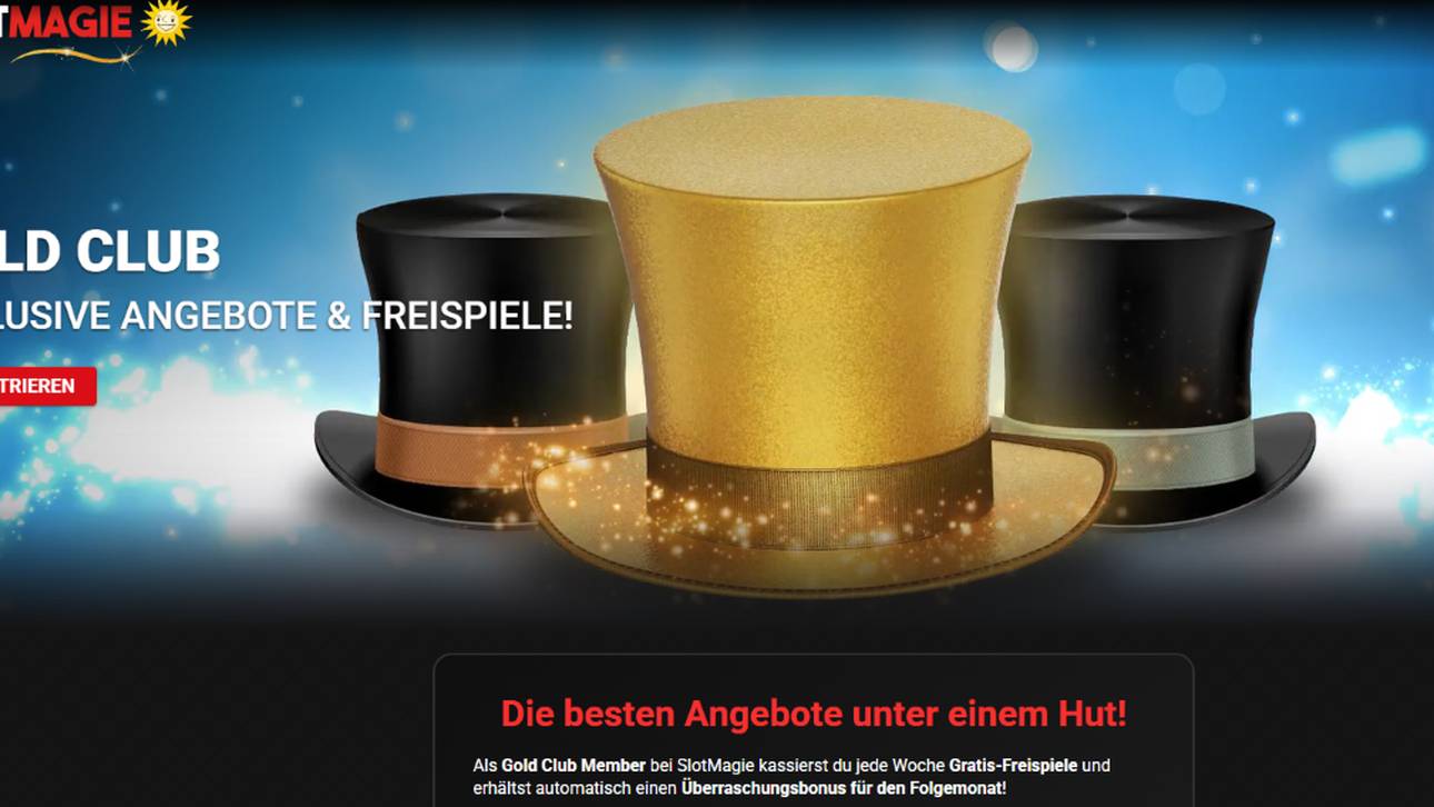 Im Goldclub von Slotmagie gibt es 25 Golden Spins pro Woche